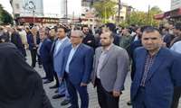 حضور پرشور کارکنان شرکت شهرکهای صنعتی استان گیلان در راهپیمایی یوم الله ۱۳ آبان