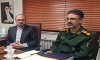 دیدار جانشین فرمانده سازمان بسیج کارمندان سپاه قدس گیلان با مدیرعامل شرکت شهرک‌های صنعتی استان گیلان 